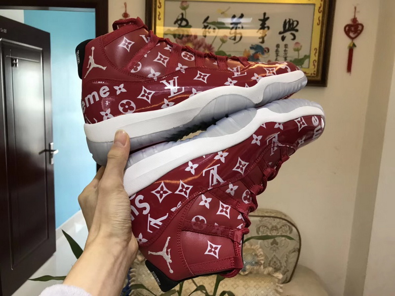 Authentic Air Jordan 11 X Superme X Louis Vuitton